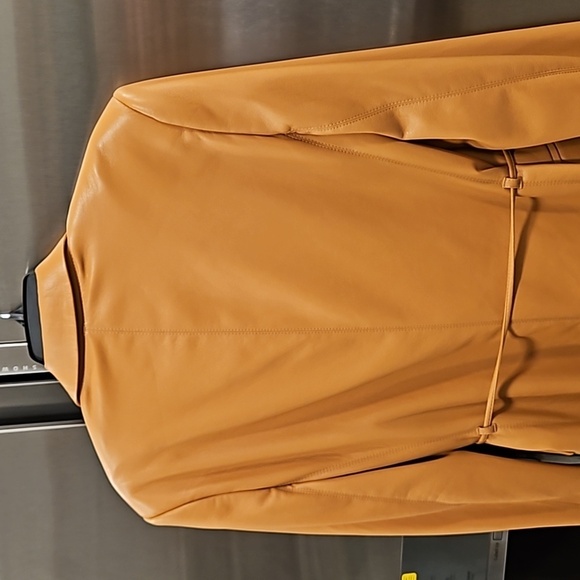 💕NANUSHKA💕 Remi Vegan Leather Blazer Dress ~ Light Brown Medium - Picture 15 of 16